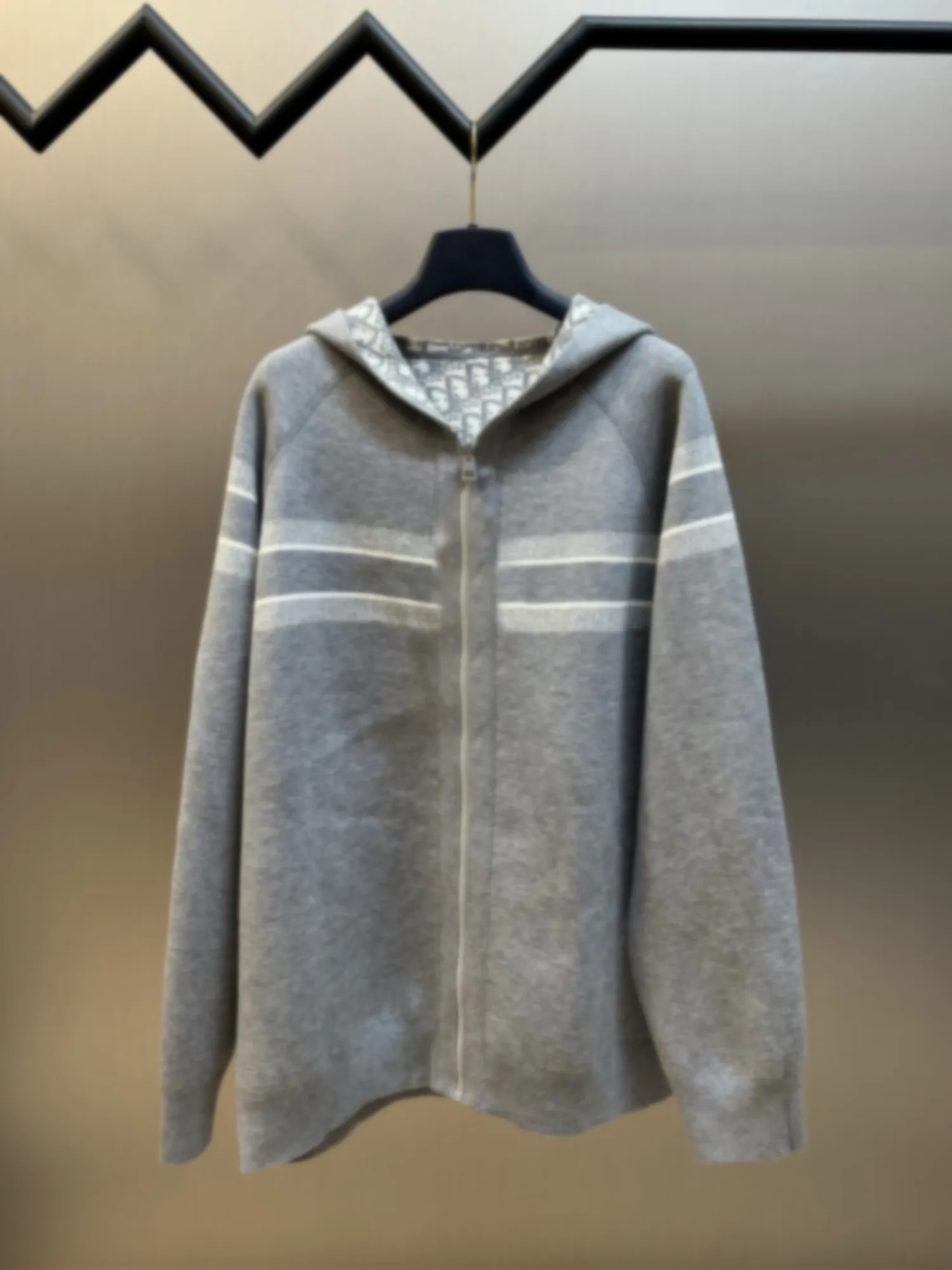 Double-Sided Wearable Wool Blend Knitted Jaet 2026 Spring New Faionable Versatile Hooded Zipper Men Women Sle