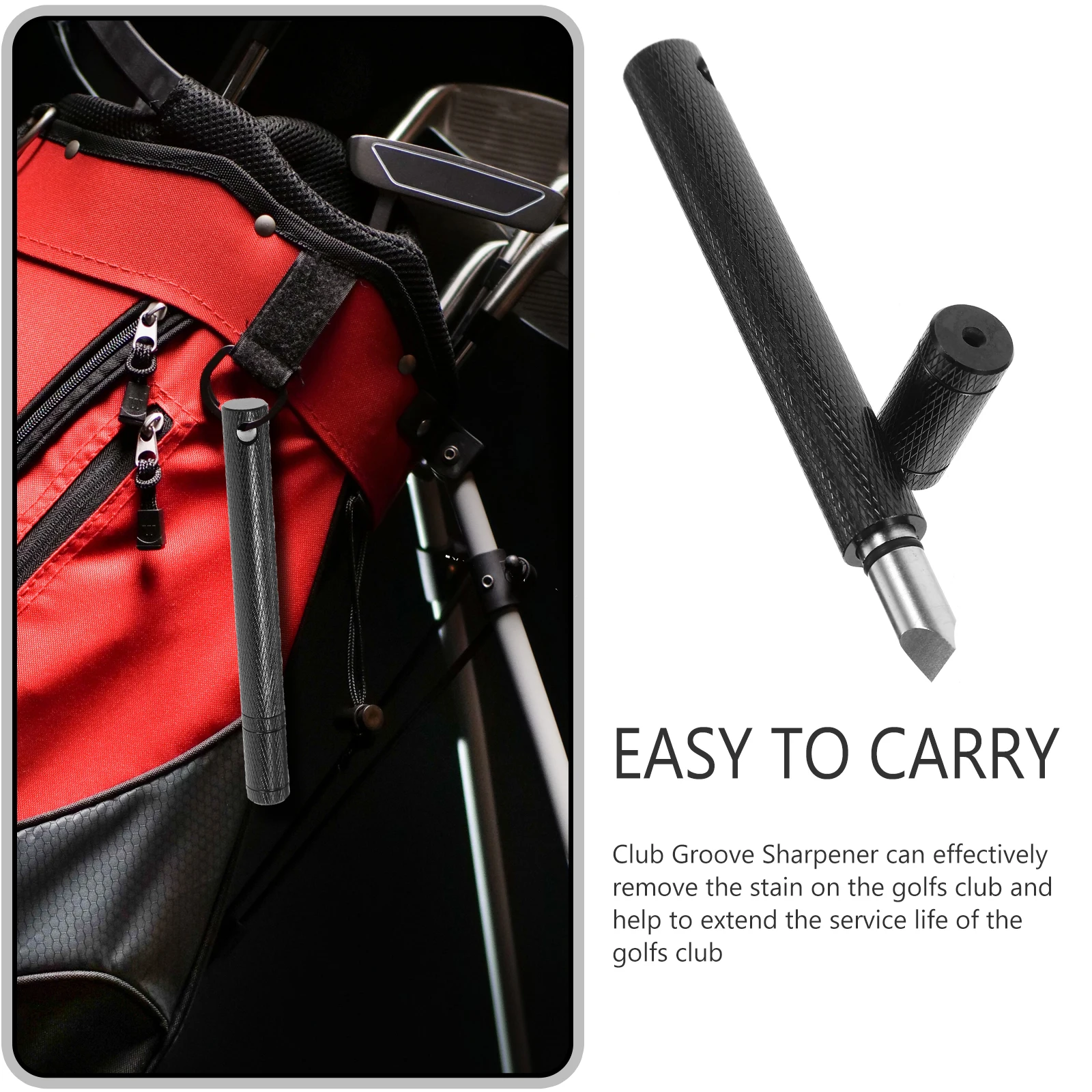 

Portable Club Groove Sharpener High Precision Engineering Golfing Supply for Wedges and Irons Fast Cleaning Re Grooving Tool