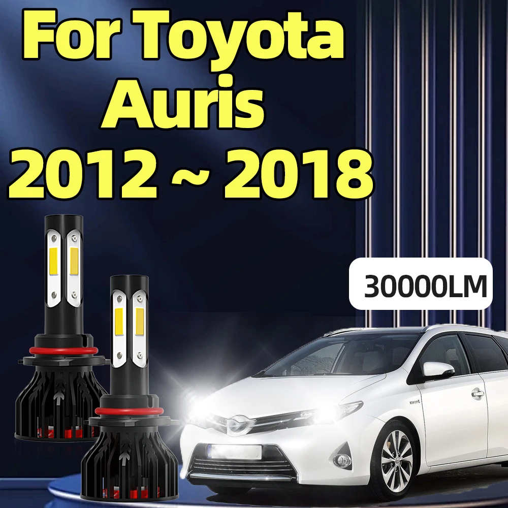 LED Car Headlight 4Side Chip Bulb 30000LM 6000K 9012 HIR2 Auto Lamp For Toyota  Auris  2012 2013 2014 2015 2016 2017 2018