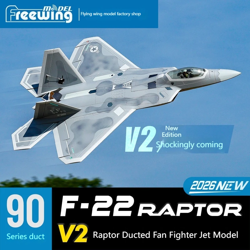 

Freewing Rc Model Airplane F 22 Raptor V2 90mm Ducted Fan Edf Fighter Jet Remote Controlled For Aviation Hobby Enthusiasts