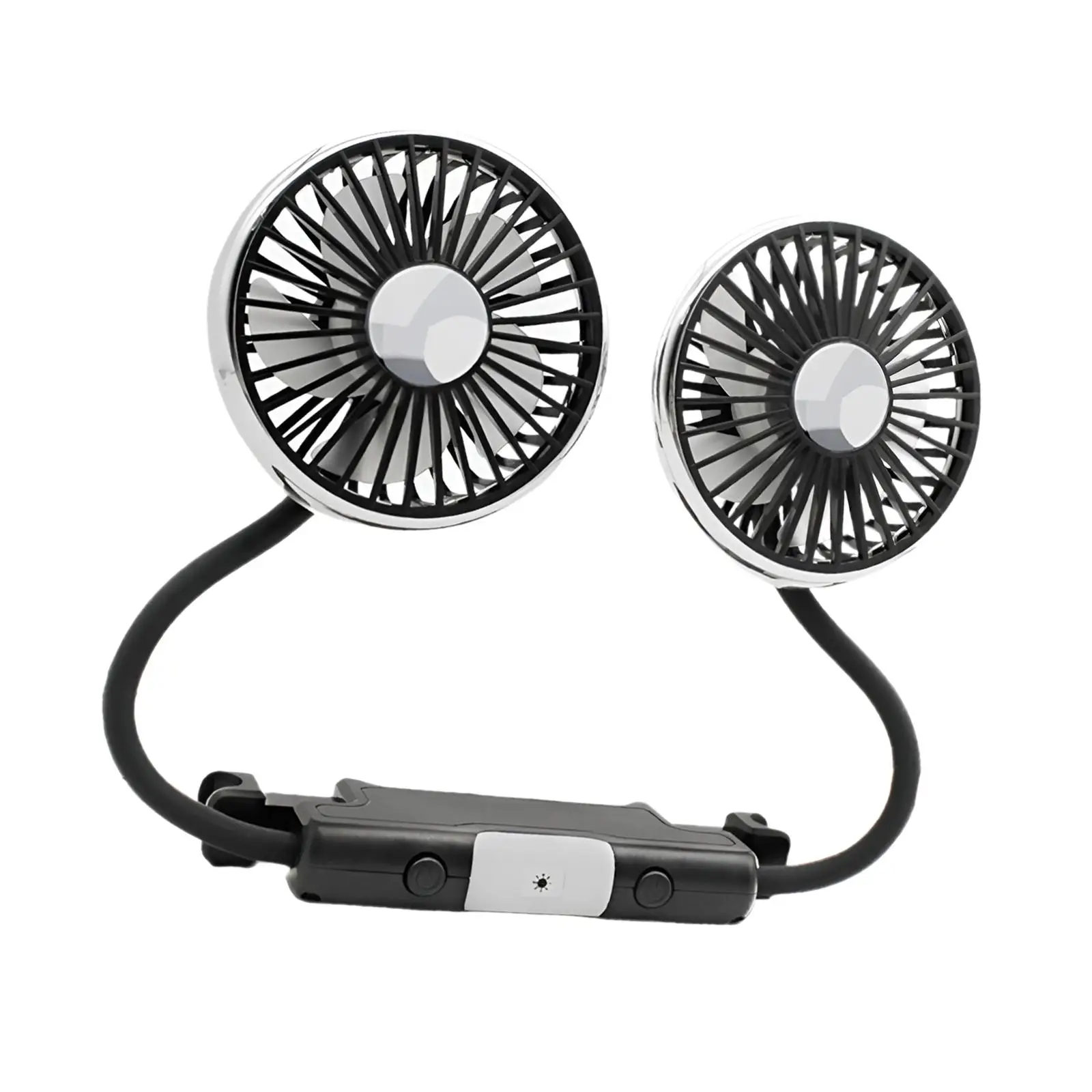 자동차용 USB 듀얼 헤드 호스 시트 팬 장치 (자동차 뒷좌석, 밴용)