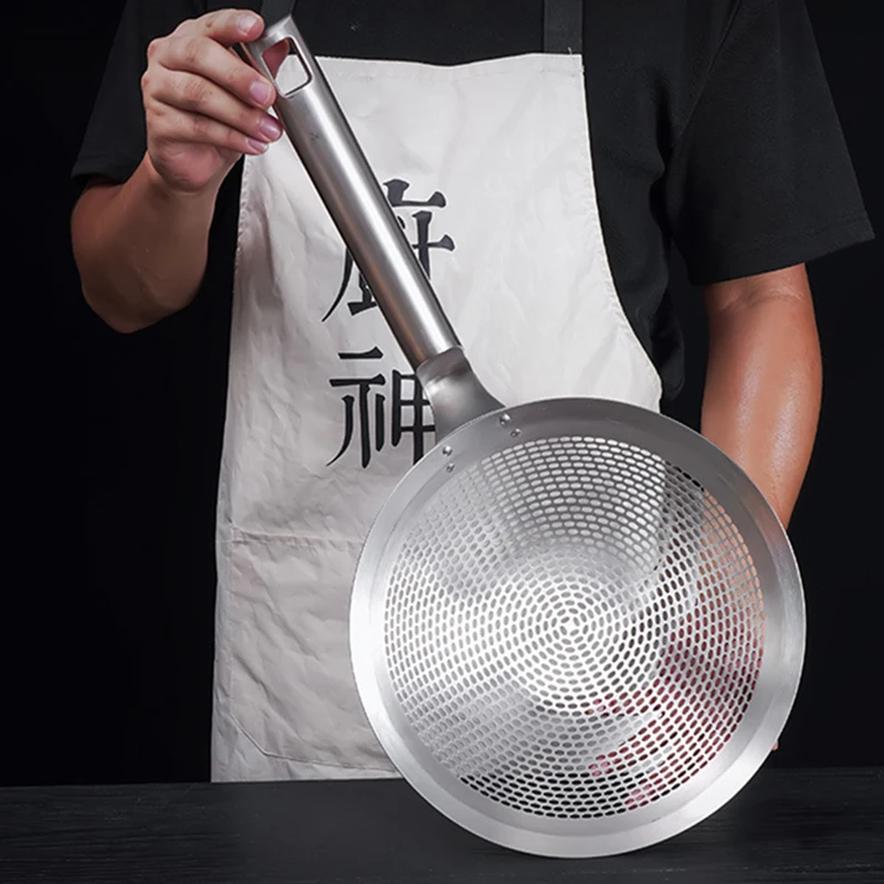 

Stainless Steel Round Skimmer, Food Strainer Colander Sifer, Mesh Sieve Filter For Draining & Frying - Kitchen Tools