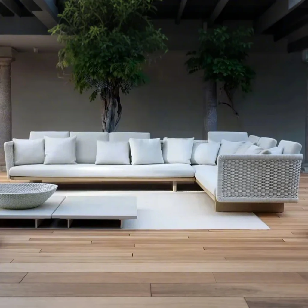 

Patio Sofa Set Leisure Rope Furniture Garden Sectional Conversation Outdoor Furniture Sofa Set