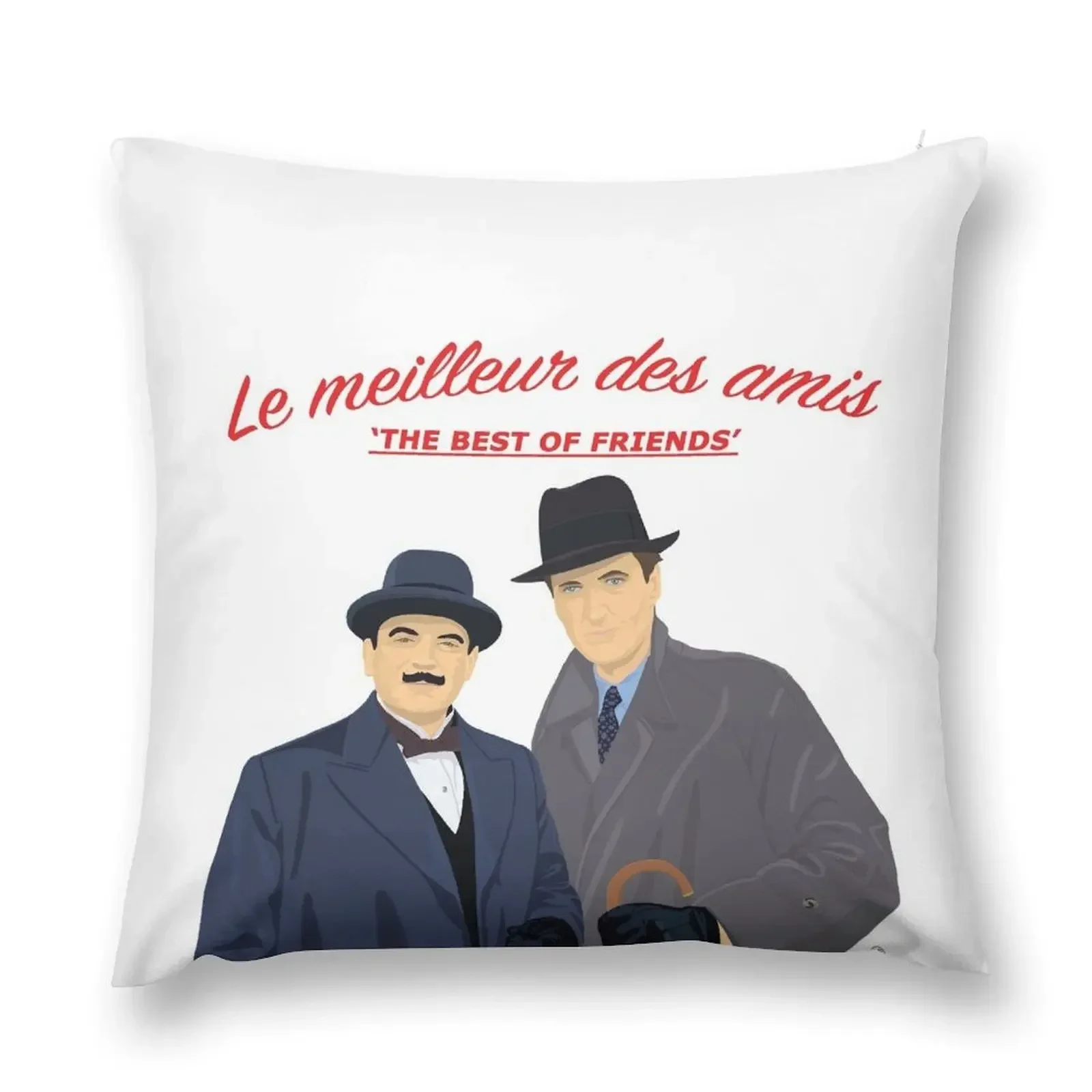 The best of friends - Poirot & Hastings Throw Pillow Pillow Case Christmas pillows decor home pillow