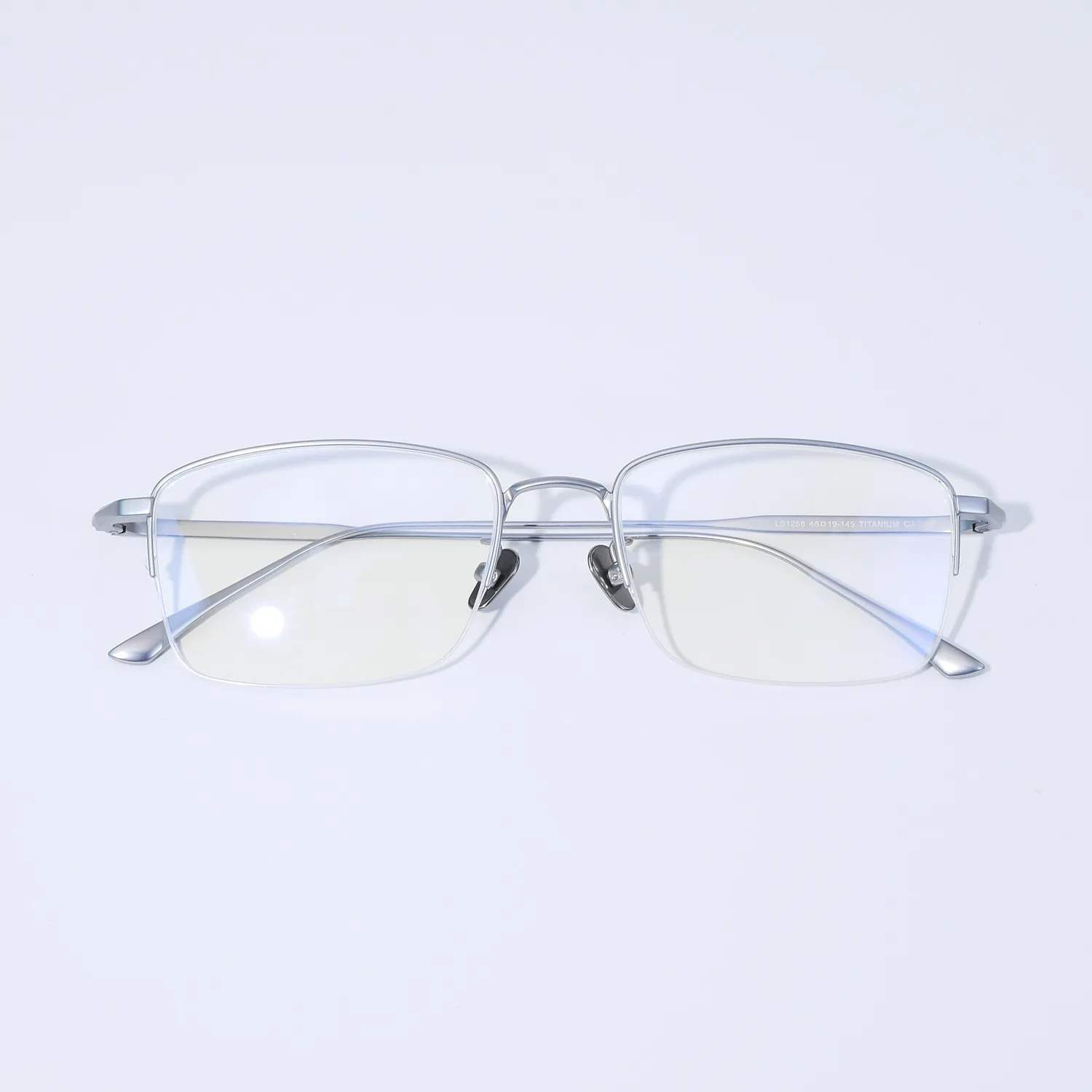 

Belight Optical Classical Half Rimless Square Shape Classical Design Men Pure Titanium Eyeglasses Spectacle Frame 1258