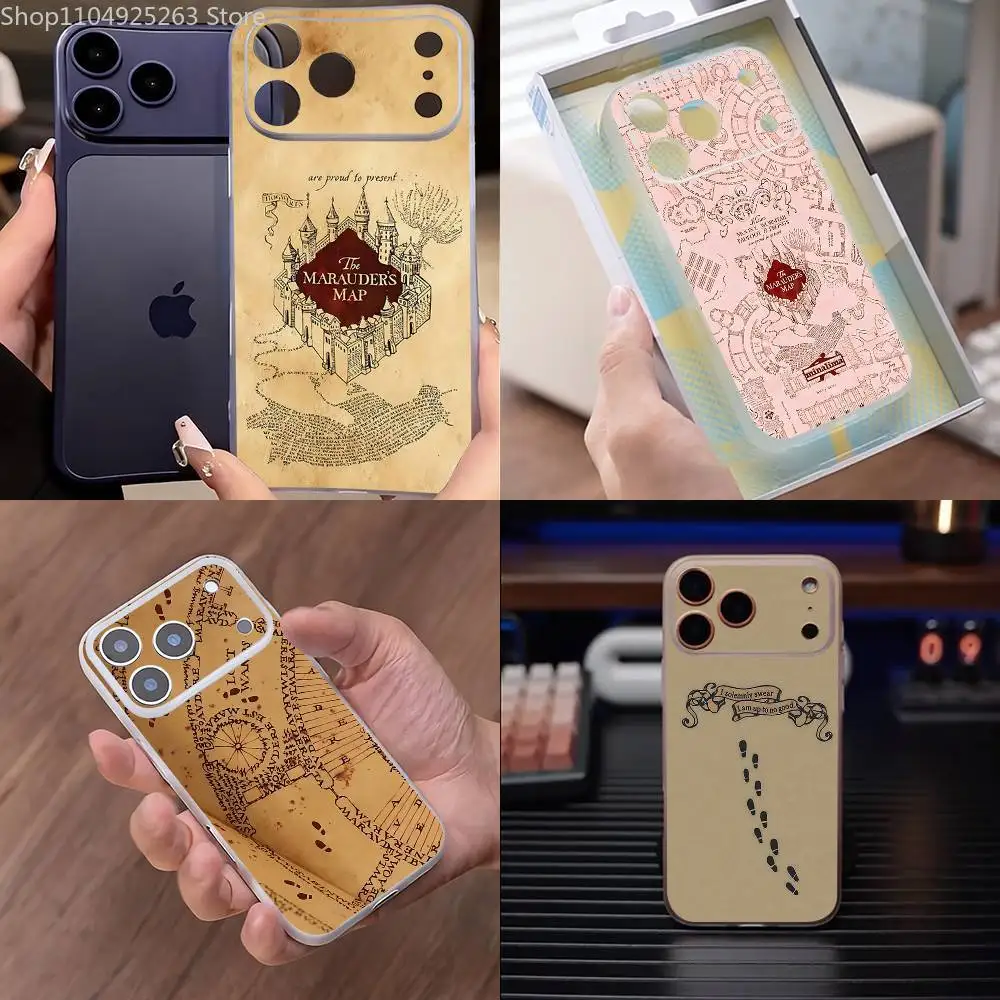 

Ticket The M-Marauders Map Phone Case For iPhone 17,16,15,14,13,12,11 Pro,Max,Plus,Mini,Air,E Magnetic Magsafe Frosted Clear