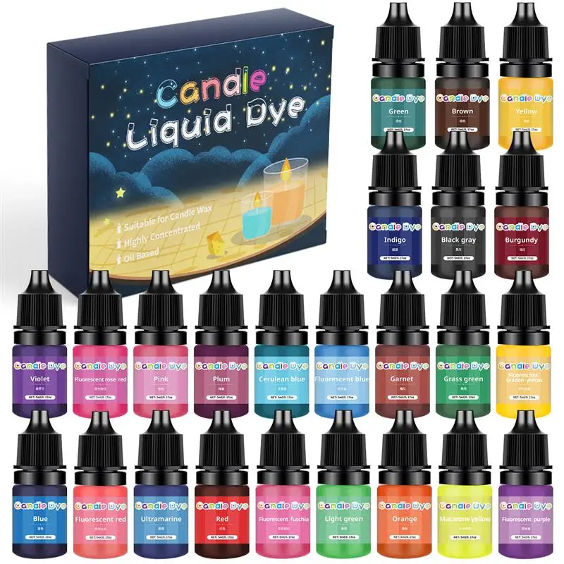 Kaars Kleurstof Kit Vloeibare Kleurstof Pigment Set DIY Kaarsen Maken Benodigdheden Aromatherapie Zeep Soja Wax Kleurstof Kaars Schimmel Kleuring