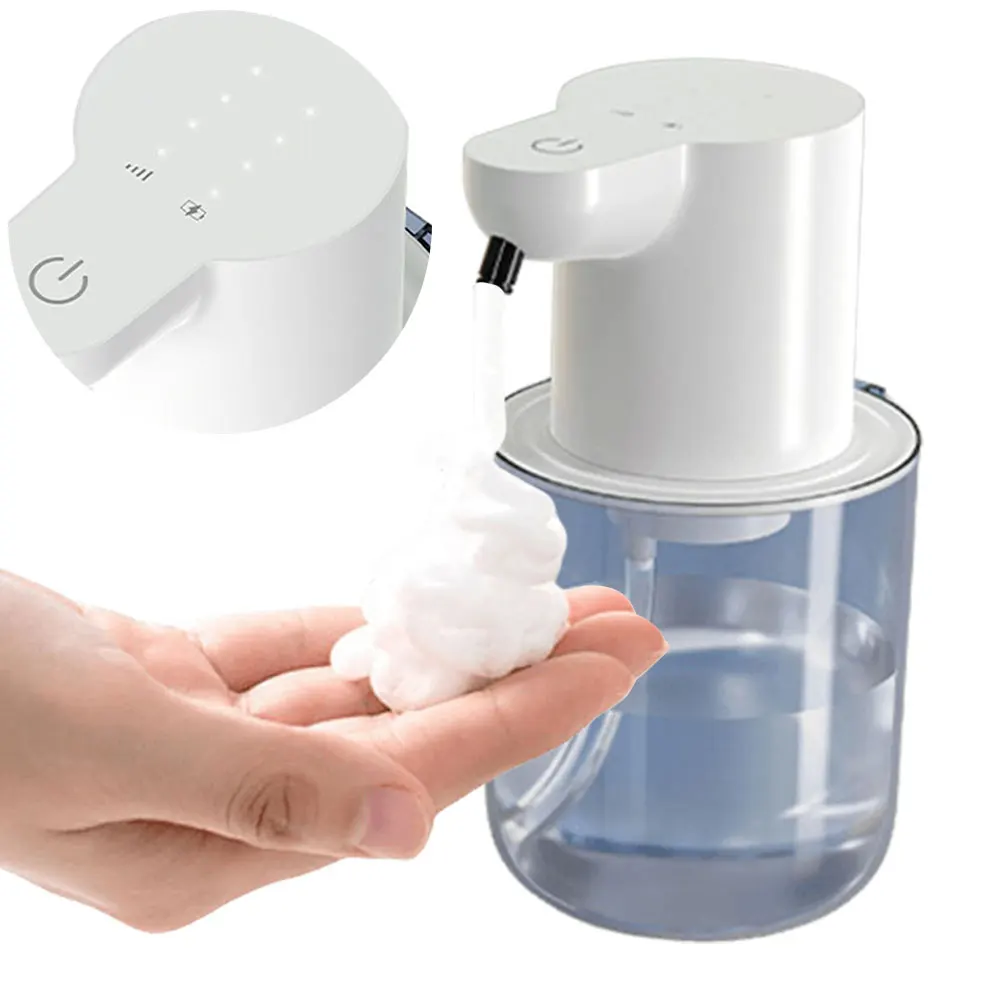 

400ml Touchless Soap Dispenser Rechargeable Infrared Sensor Foaming Soap Dispenser IPX5 Waterproof for Kitchen Bathroom Washroom
