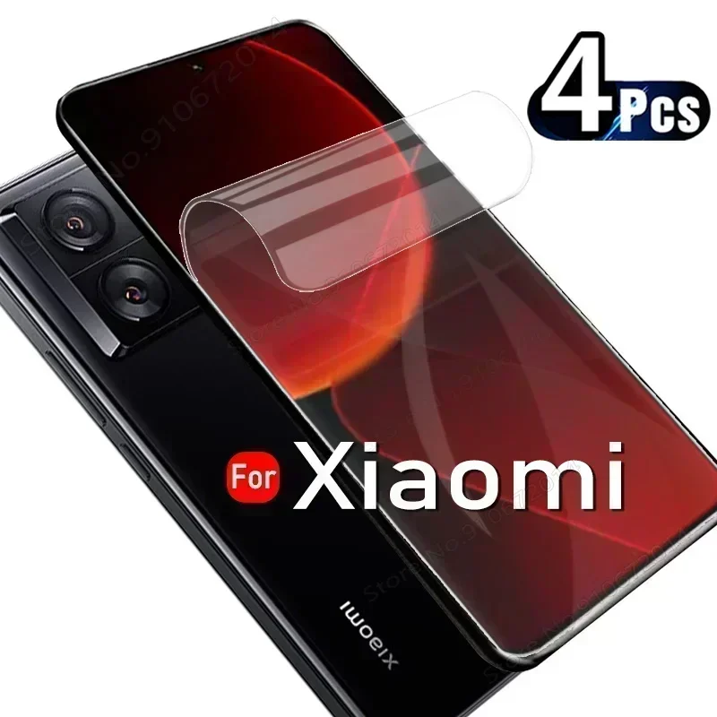 4 pçs para xiaomi 13t 12t 11t 10t pro 11 12 13 lite 5g ne 12s 12x 14 ultra hidrogel filme protetores de tela redmi nota 13 pro plus