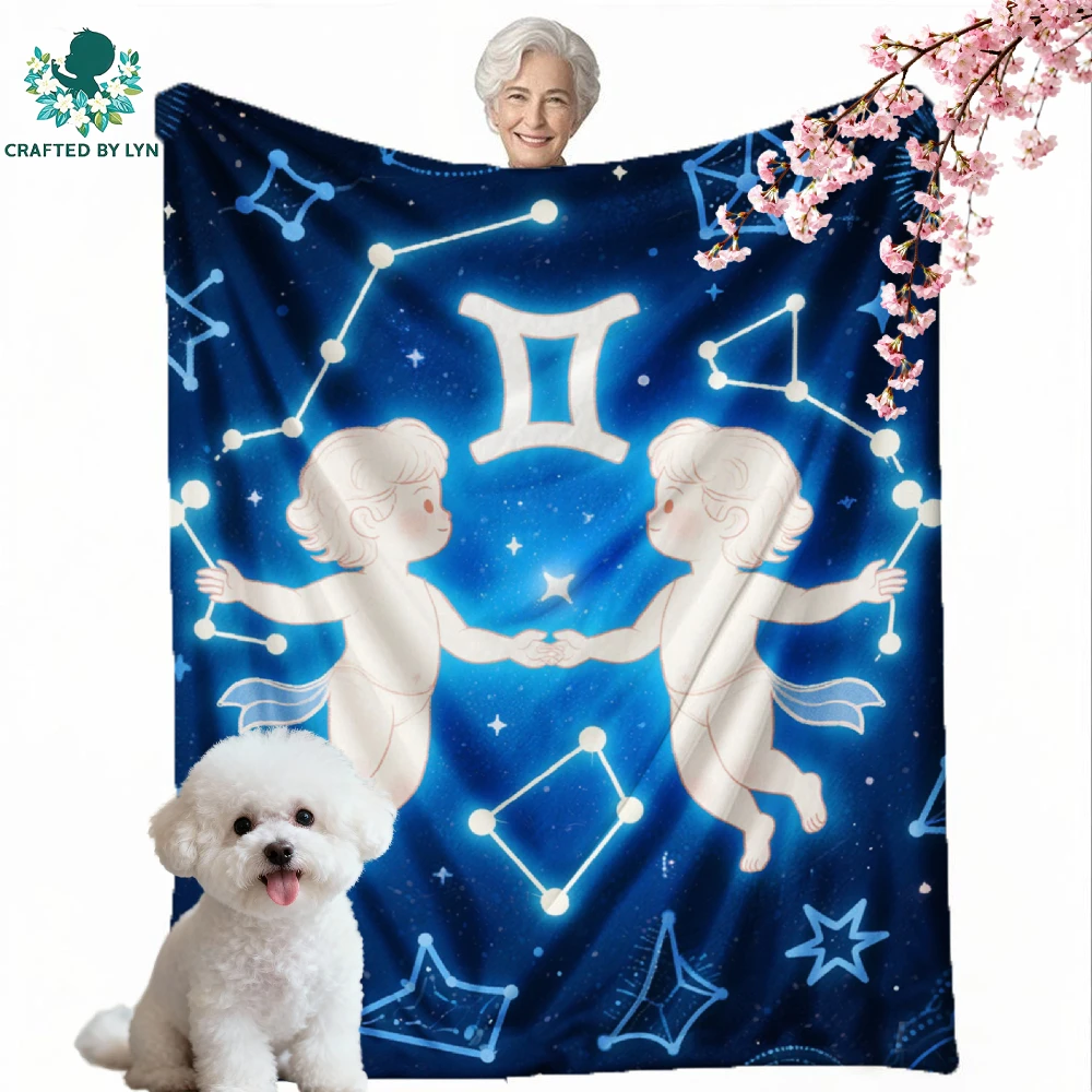 

Flannel | Flowers,Animal,Constellation| Room Decor Blanket, Camping Stuff,Festive Gift Selectio | Soft and delicate | Keep warm