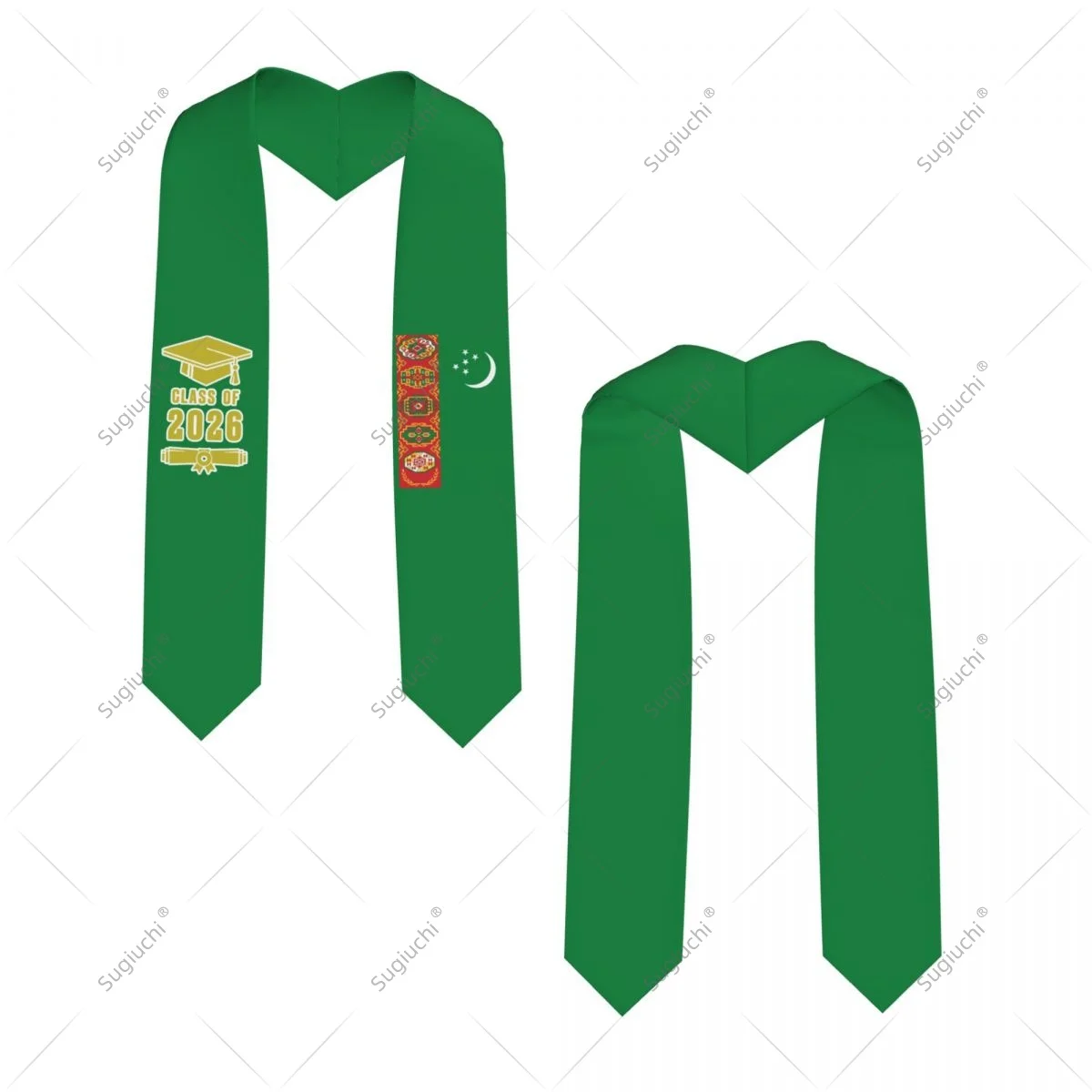 

Turkmenistan Flag Class Of 2026 Graduation Stole Sash Scarf For International Students Proud Ceremony Adult Unisex