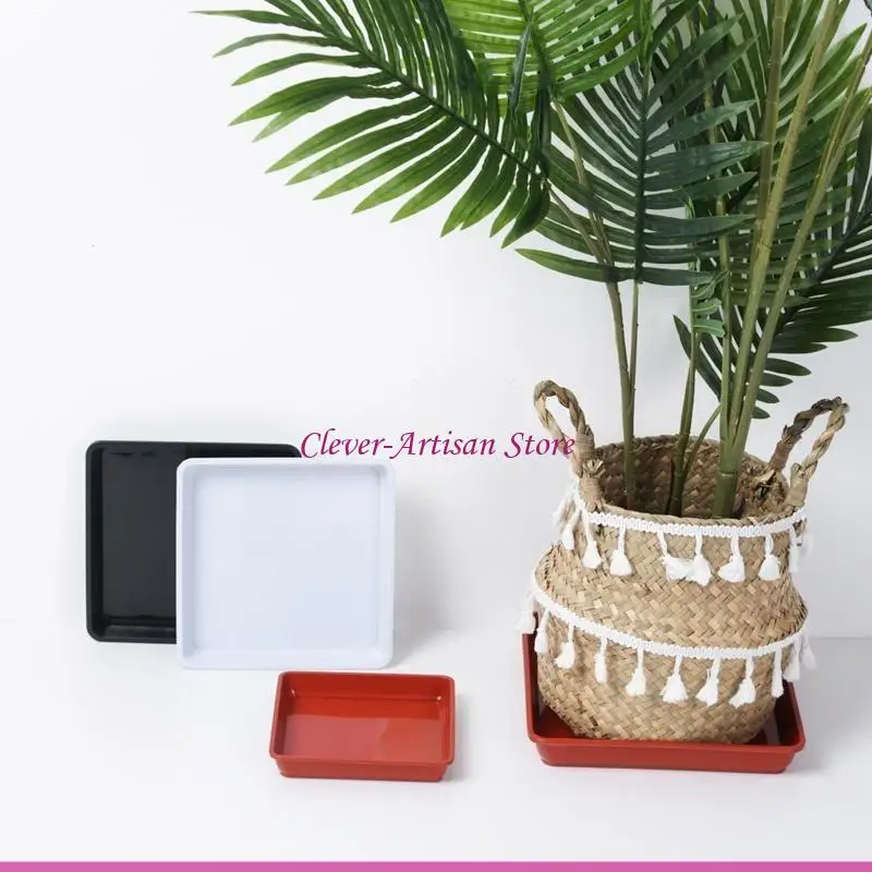 E06b plastik pot baki tetes 2 pcs persegi taman rumah dalam ruangan dan luar ruangan
