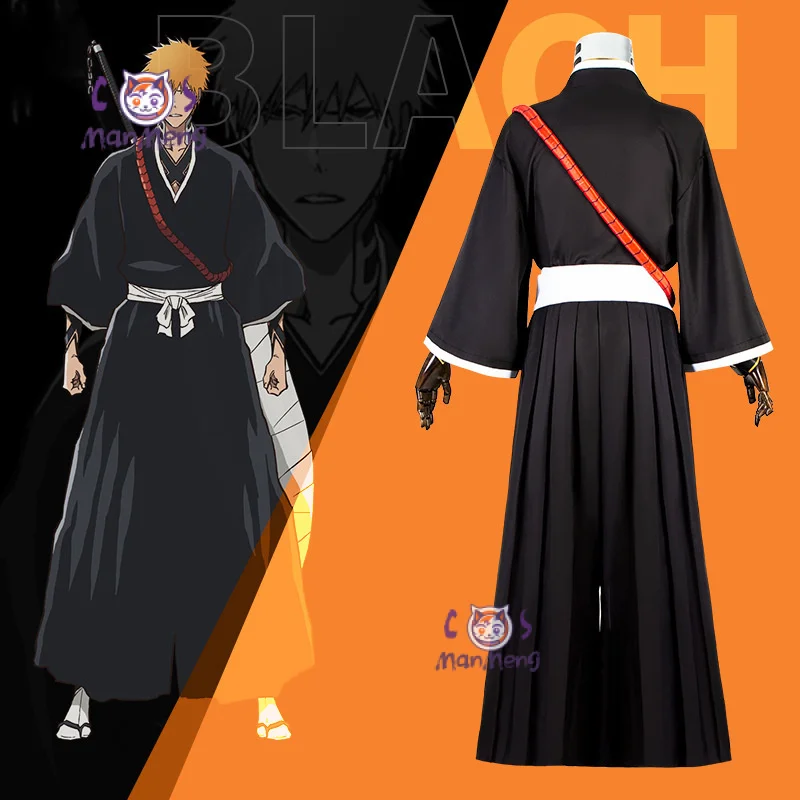 Bleach Kuchiki Rukia Cosplay Costumes Kurosaki Ichigo Die Pa Soul Society Shinigami Kimono Full Outfit Thousand-Year Blood War