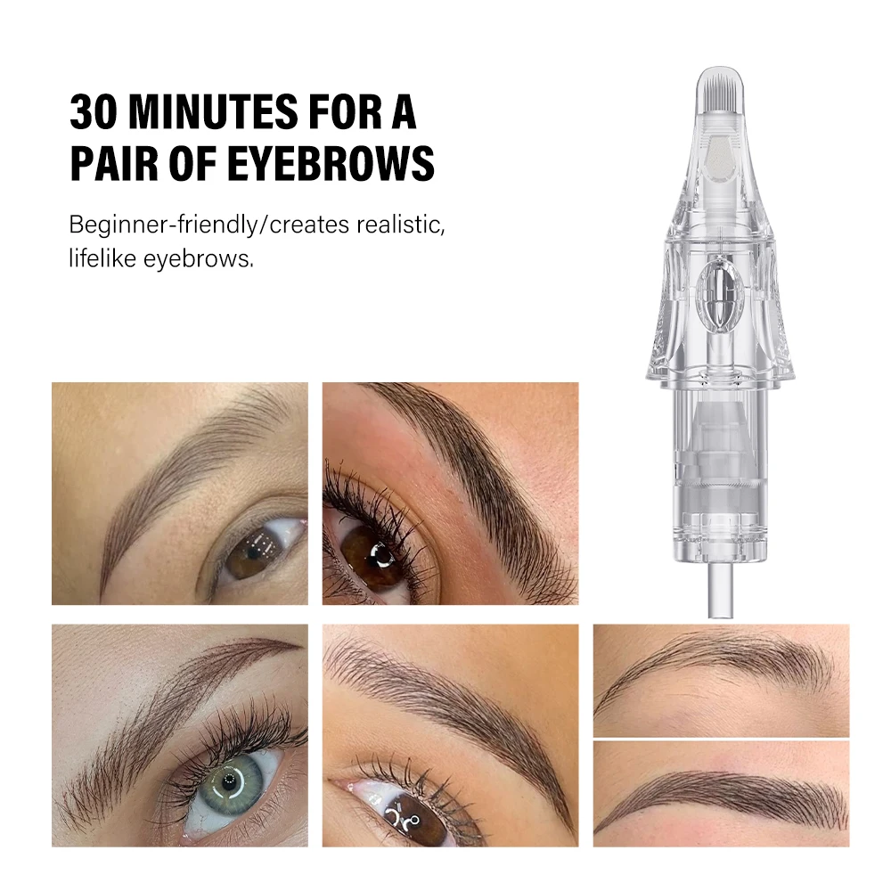 

10Pcs U12/0.25-ST Universal Tattoo Cartridge Needles Built-in Sponge Half-wall Needle For Tattoo Machine For Eyebrow Lips Tattoo