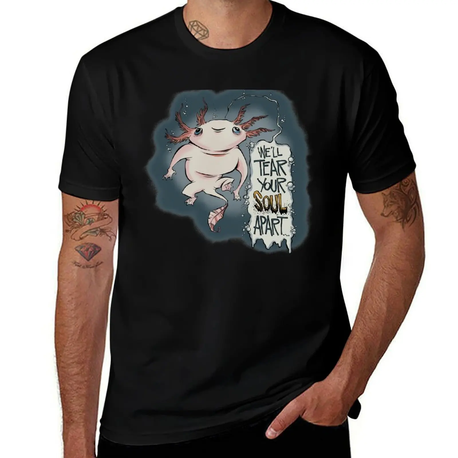 

Hellraiser Axolotl T-Shirt t shirt man plain essential t shirt T-Shirt