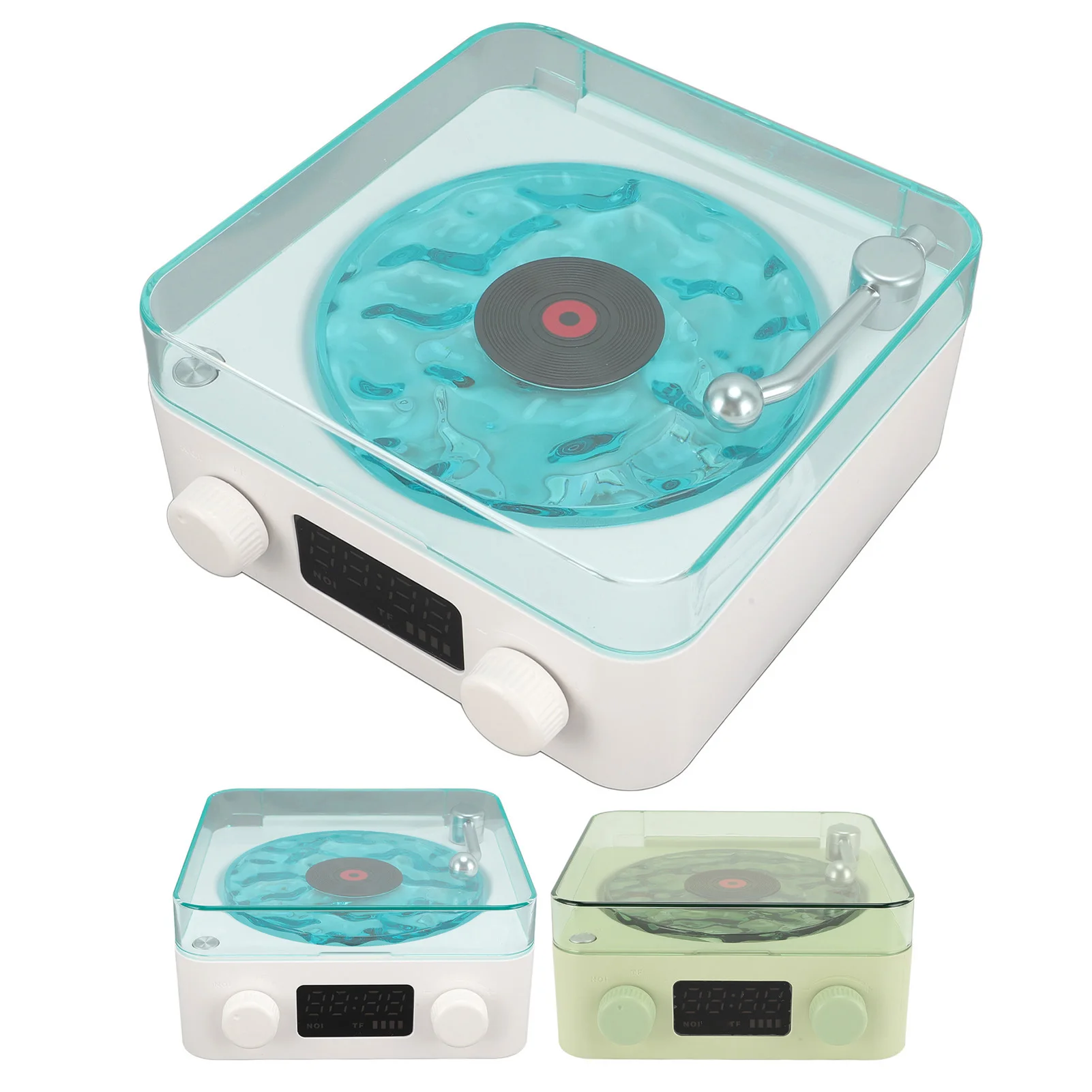 مكبر صوت محمول عتيق الموجات 4 أوضاع تشغيل الموسيقى صوت ستيريو متعدد الوظائف عرض الوقت مشغل موجات للاسترخاء أثناء النوم #5