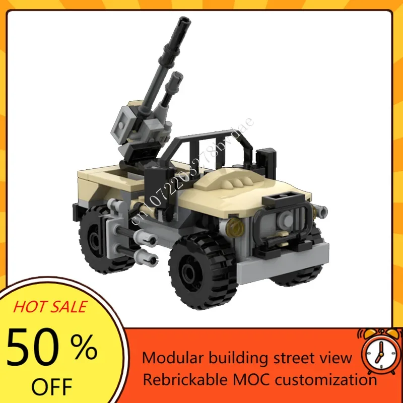 130 pçs moc cidade transporte exército jeep modelo personalizado quebra-cabeças diy educação criativa montagem modelo brinquedos presentes do feriado