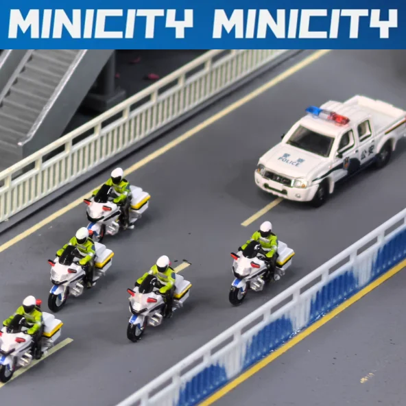 MINICITY Zhengzhou  Public Security Police Car Pickup Painting Model Simulation Collection Ornament 1:160N Scale
