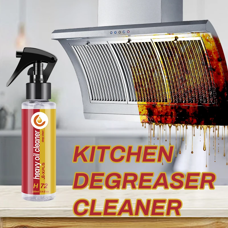 Kitchen Heavy Oil Stain Cleaner Multi-Purpose Fast Cleaning Bubble Cleaner Rinse-Free All-Purpose Greasy Dirt Remover H72
