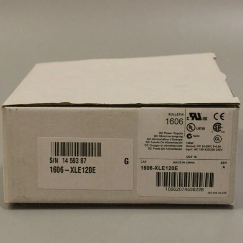 Brand New Original  1606-XLE120E power module, input voltage 100-240V AC output 24V DC 5A power 120W Fast Shipping