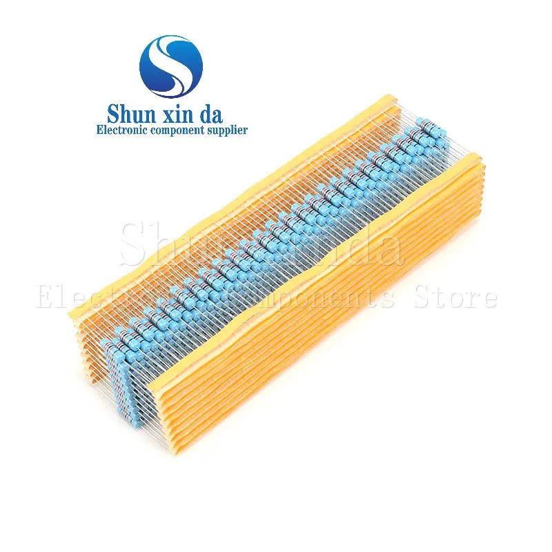 100PCS 1/4W 0R-10M 1% Metal Film Resistor 0.25W 0 2.2 10 56 68 100 120 150 220 330 270 470 1K 2K2 4.7K 100K 10K 470K 1M 10M ohm image 6