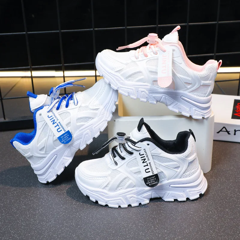 

New Summer Kids Casual Shoes for Girls and Boys Outdoor Sports Shoes Student Hiking Non-slip Shoes Kids Versatile White Sneakers