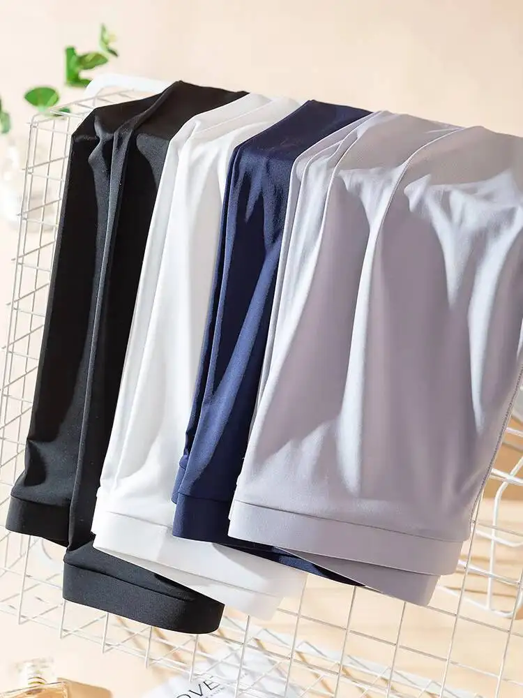 الصيف لامعة الجليد التبريد السلس طماق المرأة عالية الخصر سليم مطاطا اللياقة البدنية الرياضة اليوغا السراويل #3