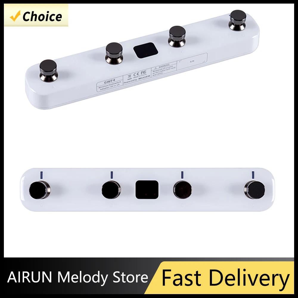 Mooer GWF4 Series Pengontrol Saklar Pedal Nirkabel Gitar Elektrik untuk Pedal Gitar Pintar Prime P1 dan Gitar Elektrik Gtrs