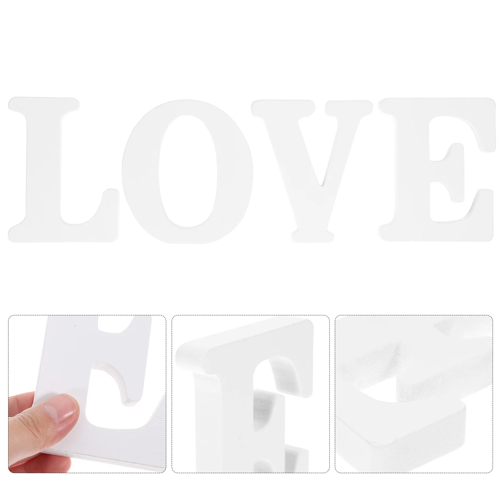 

1Set Wooden Love Freestanding Sign Romantic Wedding Tabletop Centerpiece Valentine's Day Party Decoration Photo Prop