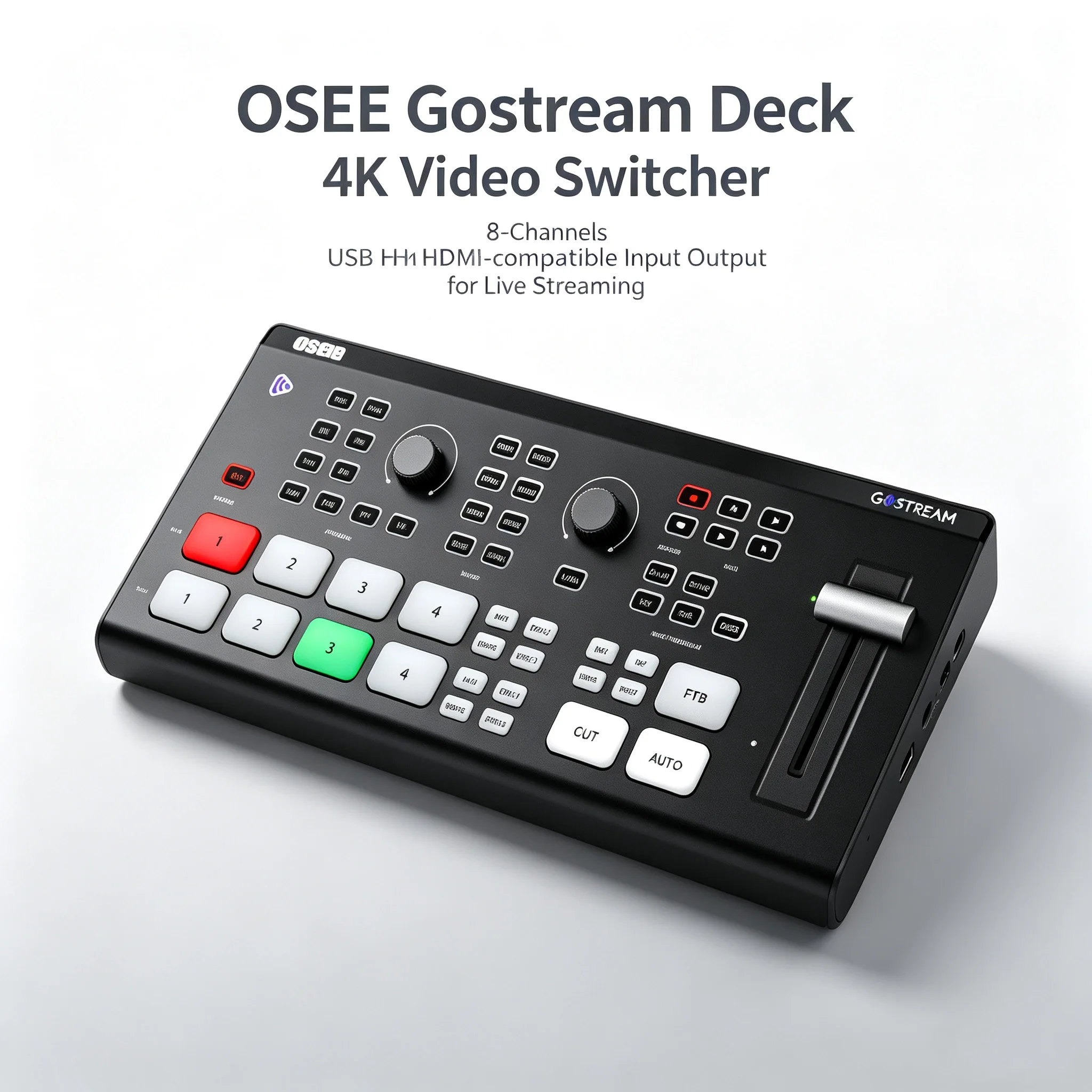 OSEE GoStream Deck Multi Camera Switcher 4K Resolution 8 Channel HDMI-compatible for Studio Live Streaming Production