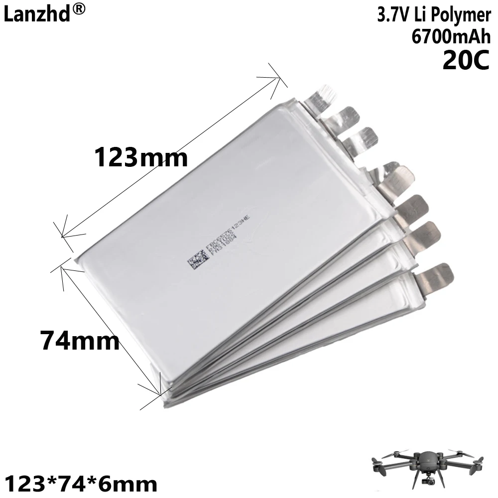 

3.7V 20C drone cell 6700mAh For Replacement of battery for Puzhou GDU Byrd Premium 2.0 drone cells (not include drones)