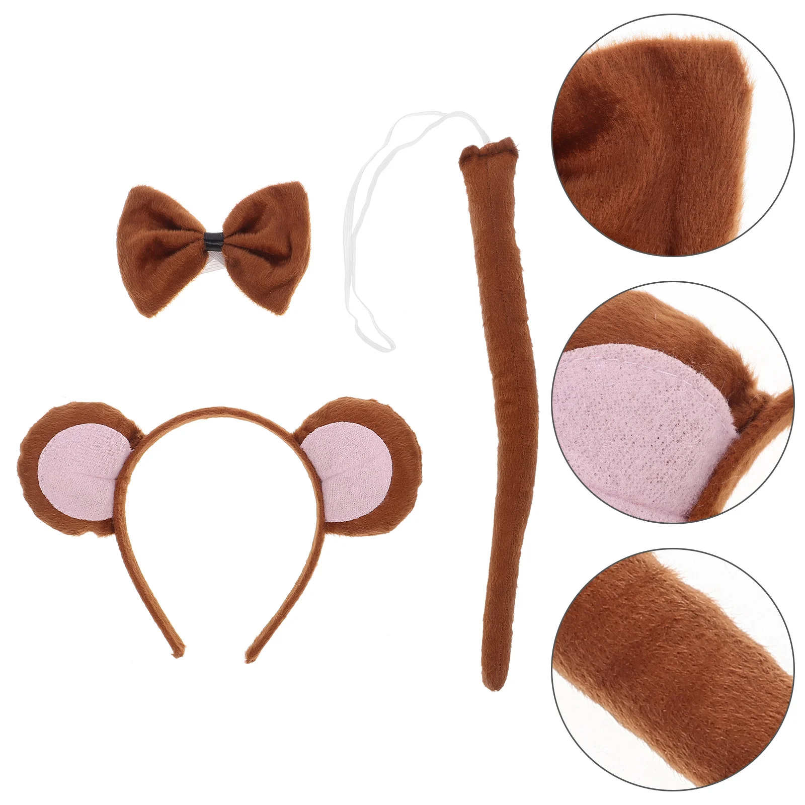 Monkey Ears Headband Seasonal Celebration Costume Halloween Stage Performance Prop Animal Cloth Cosplay Accessories