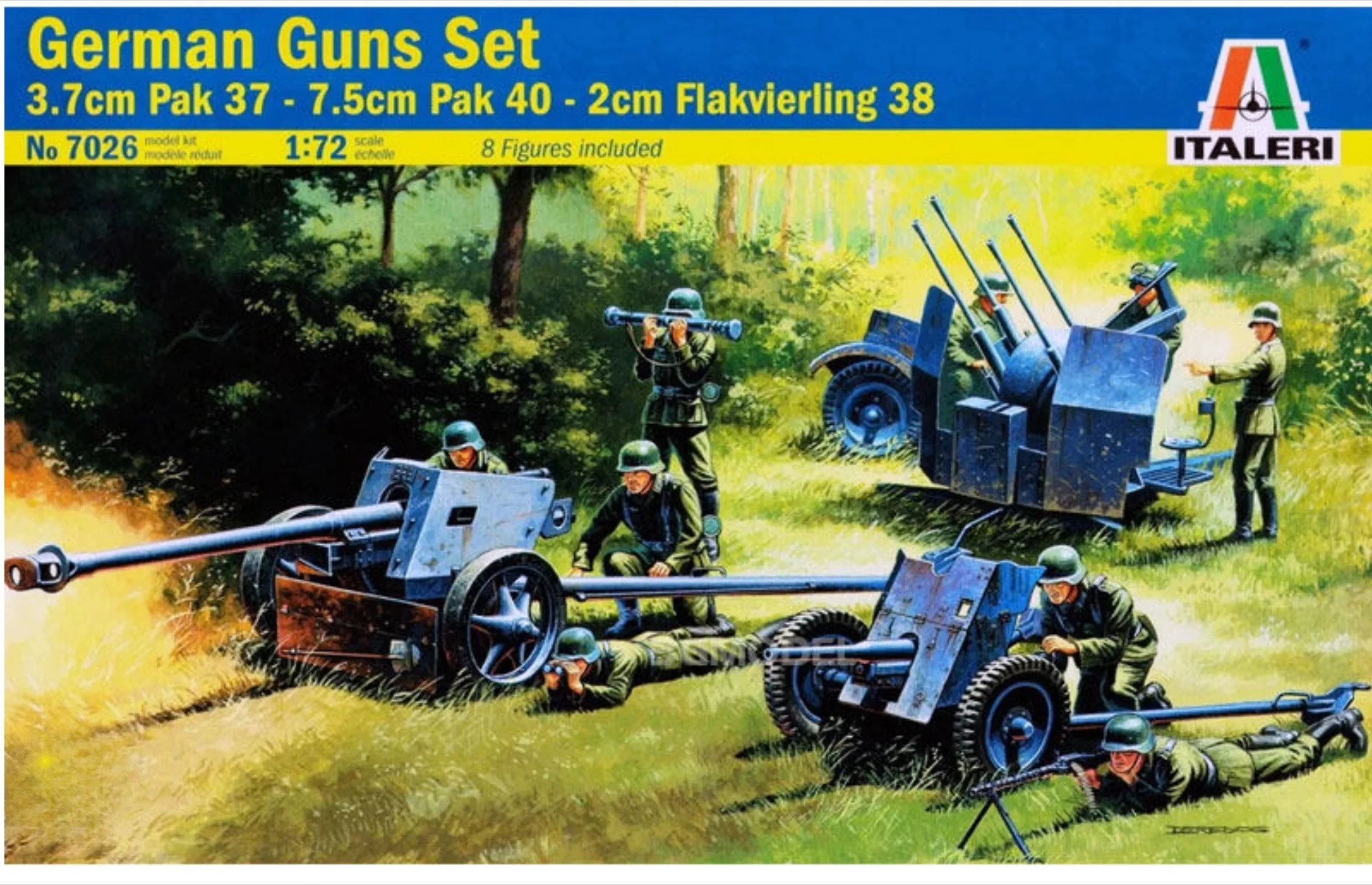 Model Kit Italeri - ITALERI 7026S 1/72 Scale Anti-tank &