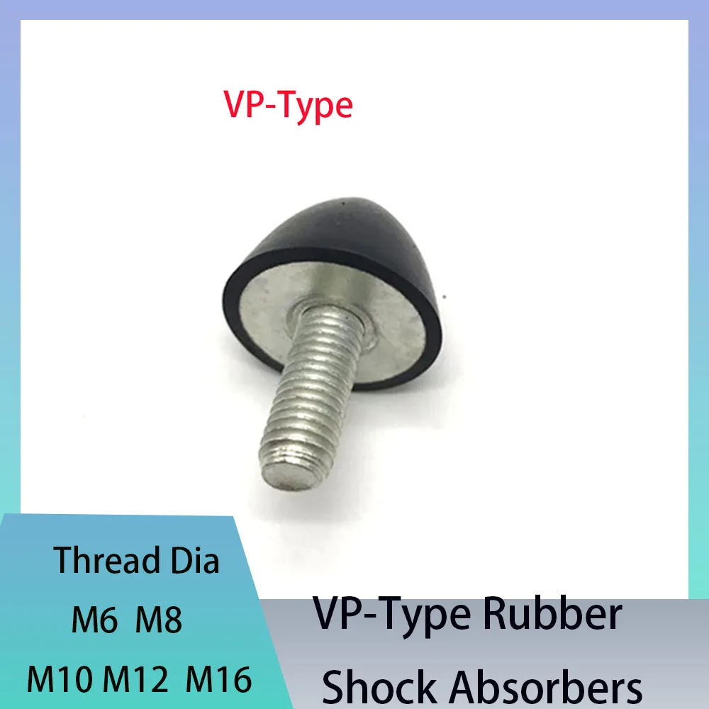 1Pcs Single Insulation Compression ResistanceThread M6 -M16 VP -Type Conical Rubber Shock Absorbe