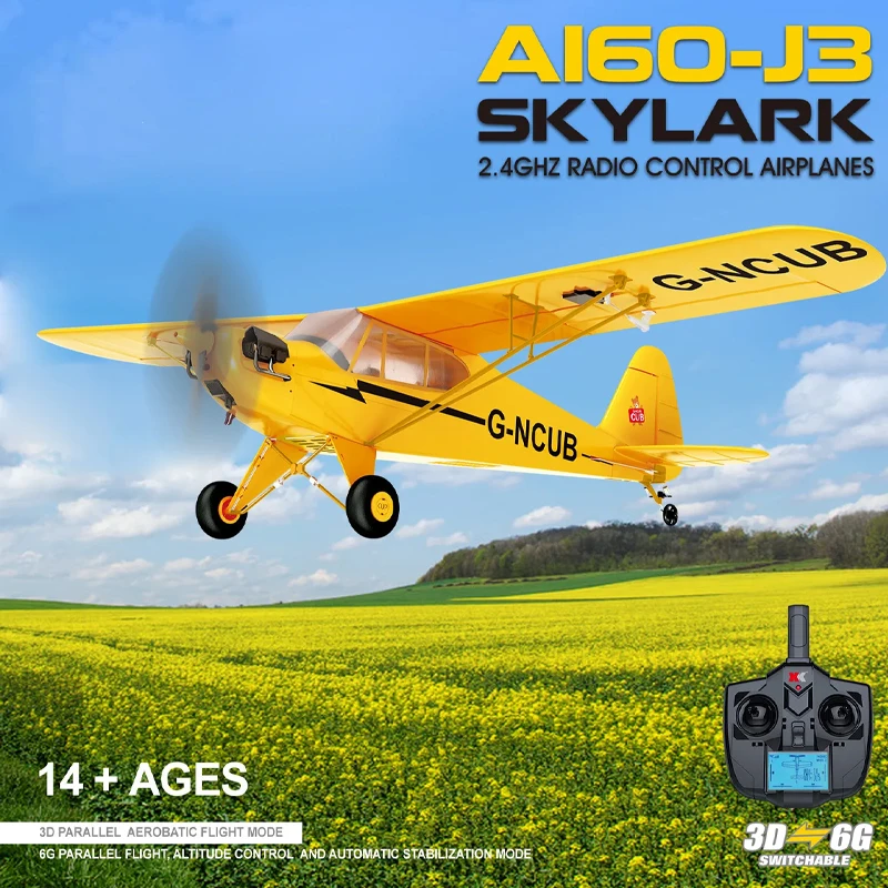 طفل الكبار Wltoys A160-J3 RTF 2.4G فرش السيارات 3D/6G طائرة التحكم عن بعد ترقية CUB جاهزة للطيران في الهواء الطلق #1