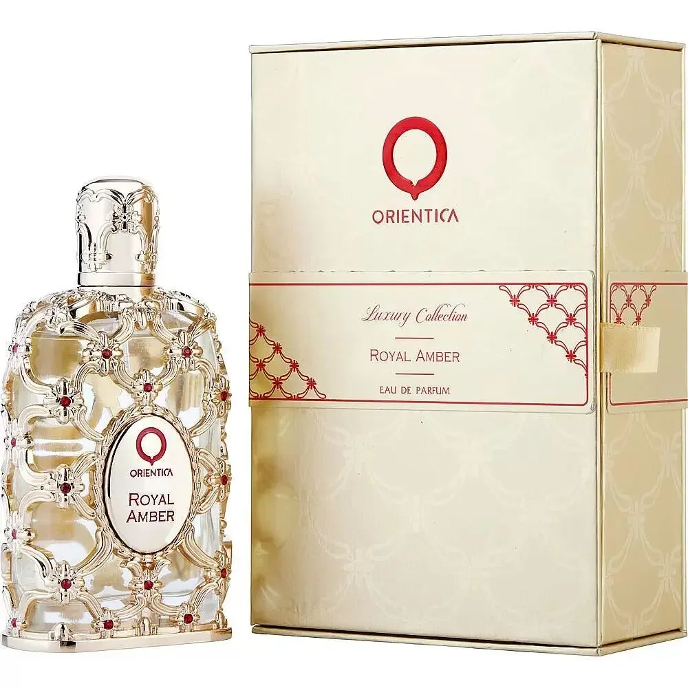 Designer Glass Bottle Orientica Royal Amber Rouge Oud Saffron 80ML Men Women Eau De Parfum Neutral Glass Bottle Rose Spray
