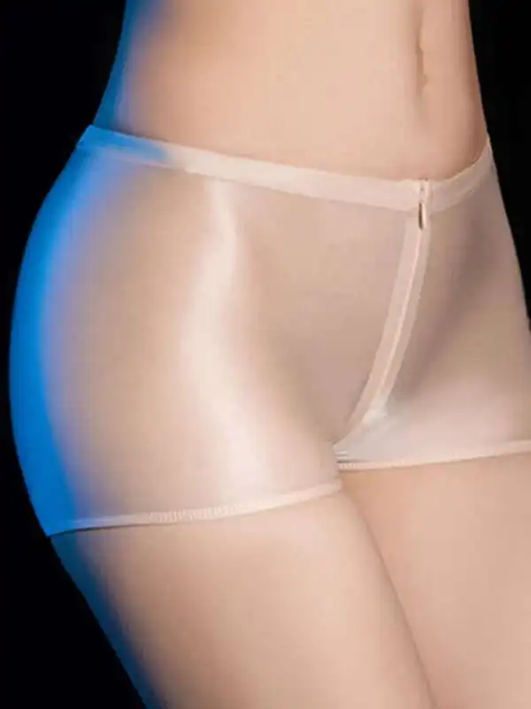 أزياء الصيف الغريبة الملابس النسائية بسيطة بلون منظور سستة الديكور مثير ضيق زاوية مسطحة الملابس الداخلية CFDH