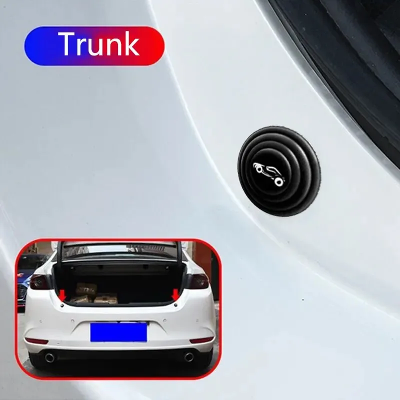 20pcs Car Door Silicone Anti Shock Pad Universal Trunk Sound Insulation Thickening Cushion Stickers Anti