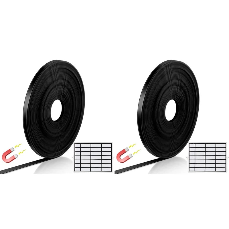 Black Tape Roll Strips, Magnetic Board Dividers Magnetic Marker Lines For Classroom Office Art Accessories