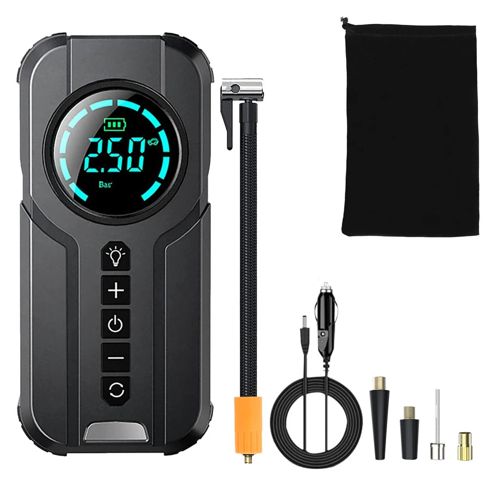 

Electric Tire Inflator 150 PSI Digital Cordless Car Tyre Inflator 12V 100W Wireless Air Compressor LCD Display for Bicycle Balls