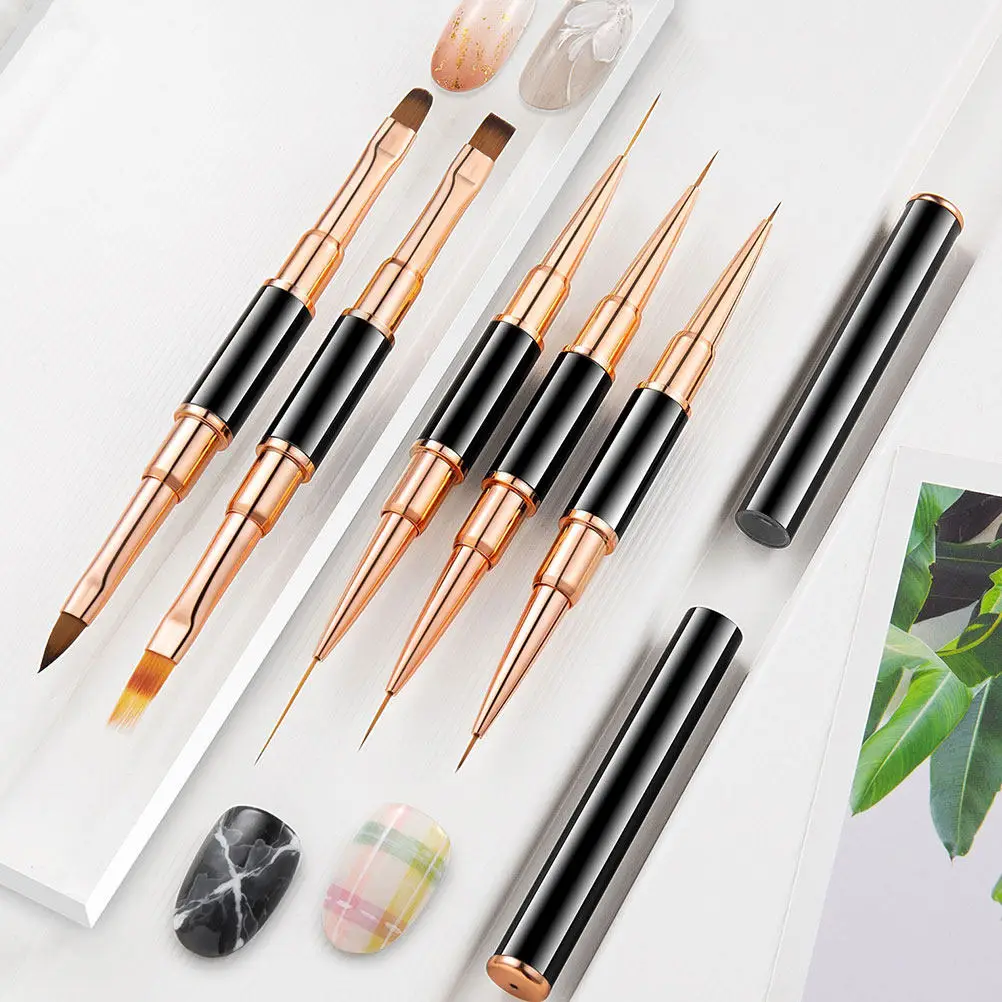 

5Pcs Nail Art Liner Brushes Portable Durable Nail Drawing Pens DIY Manicure Painting Salon Tools Art Liner Painted Pens