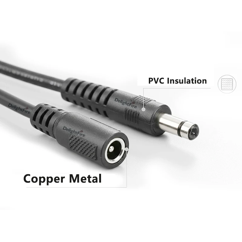 

12V 18AWG DC Power Cord 5.5 2.1mm Jack Male Female Plug Power Adapter DC Extension Cable For Camera CCTV Security LED Strip