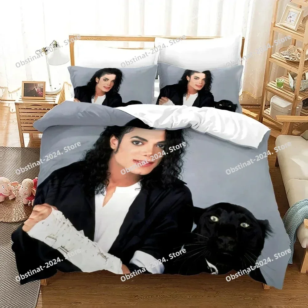 3D Print Michael Jackson Bedding Set Printed single Comforter Quilt Bed Cover Duvet Cover Pillow Case 3 Pieces Kids Adult Size