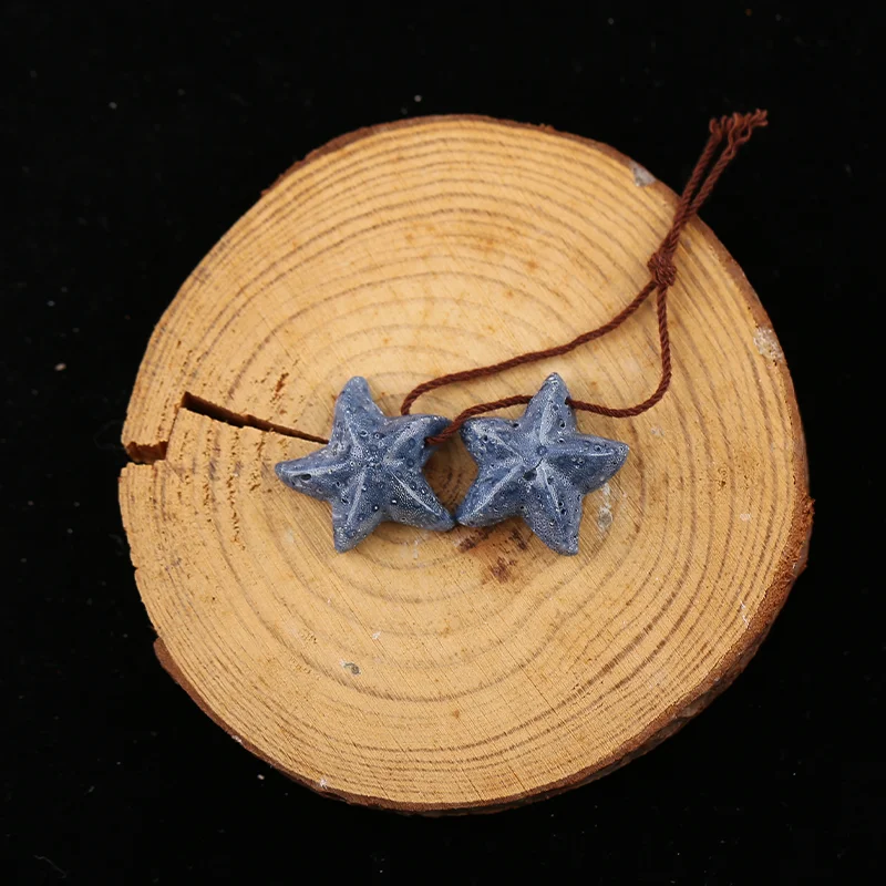 

Серьги AAA+ B&F с синим кораллом для изготовления ювелирных изделий, бусины из натуральных камней ручной работы, камни для изготовления ювелирных изделий