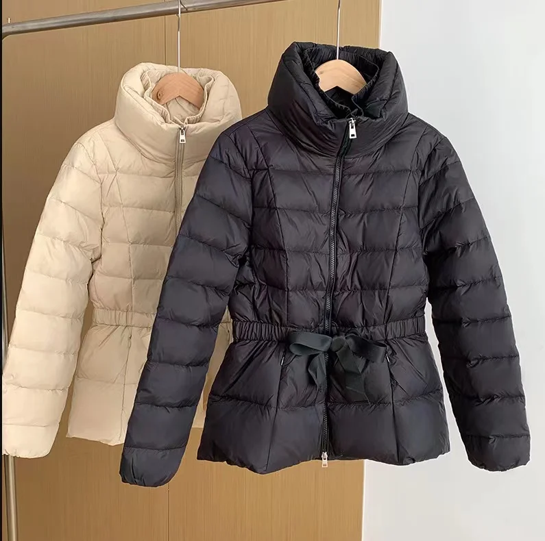 2023 Women Fashion Winter Down Jackets Sweater 90% Duck Down Fillers Patchwork Autumn Coats Casual Longer Outerwear S-L