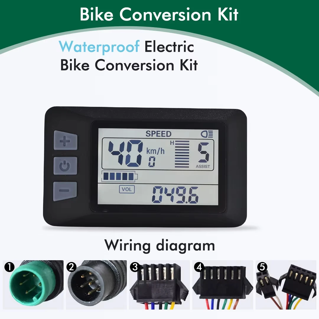 UART2 P3H Electric Bike LCD Display Meter SM/Waterproof Connection Plug Ebike intelligent Display Accessories