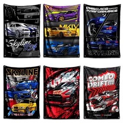 3x5 Ft JDM MODIFIED Sky Line Car Flag Polyester Digital Printing Banner for Garage Wall Art Out Door Decoration With Grommets