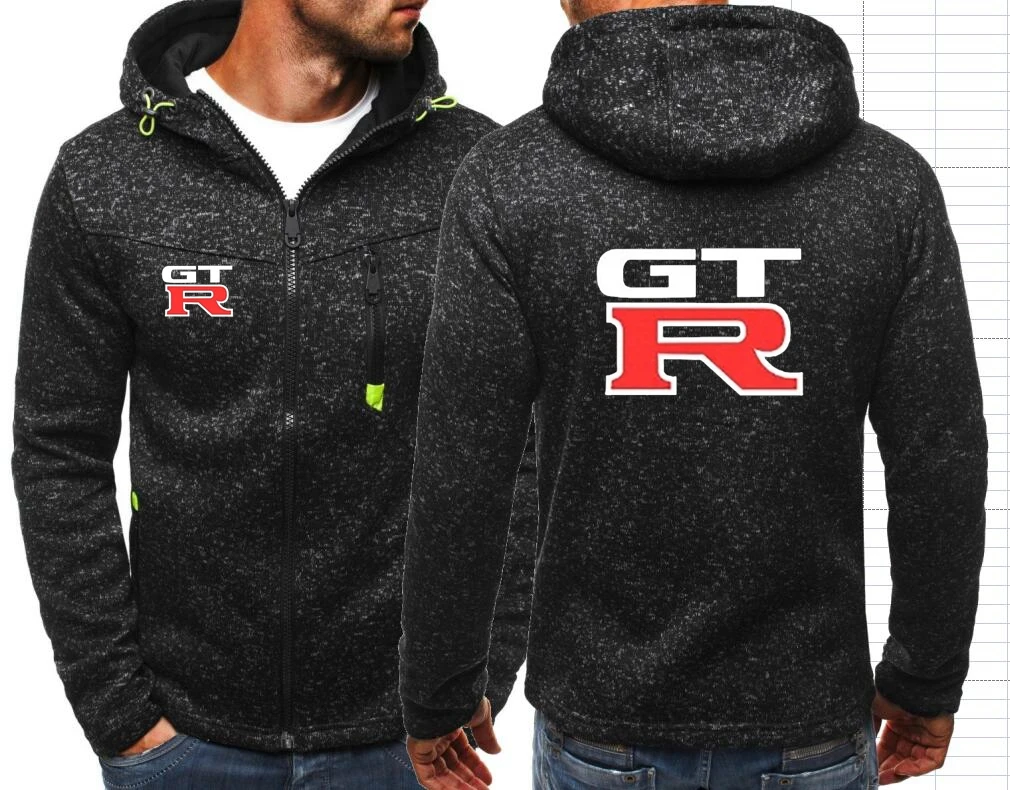 Men GTR JDM Car Men\'s Hoodies Sweatshirts Nissans Jacquard Hoodie Jackets Fleece Men Nissanes Zipper Sweatshirt For Male Hoody