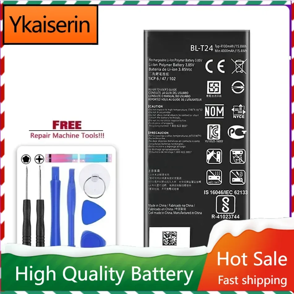 4100Mah BL-T24 Battery for LG K220 K220dsk X Power K220ds K220z K220dsz K220y Ls755 Batteries Bateria + Free Tool Warranty