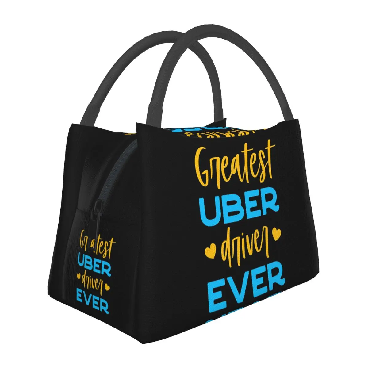 Greatest Uber Eats Driver Ever Rideshare Car Driving Lightweight Handheld Insulated Lunch Bag Aluminum Foil Liner for Students